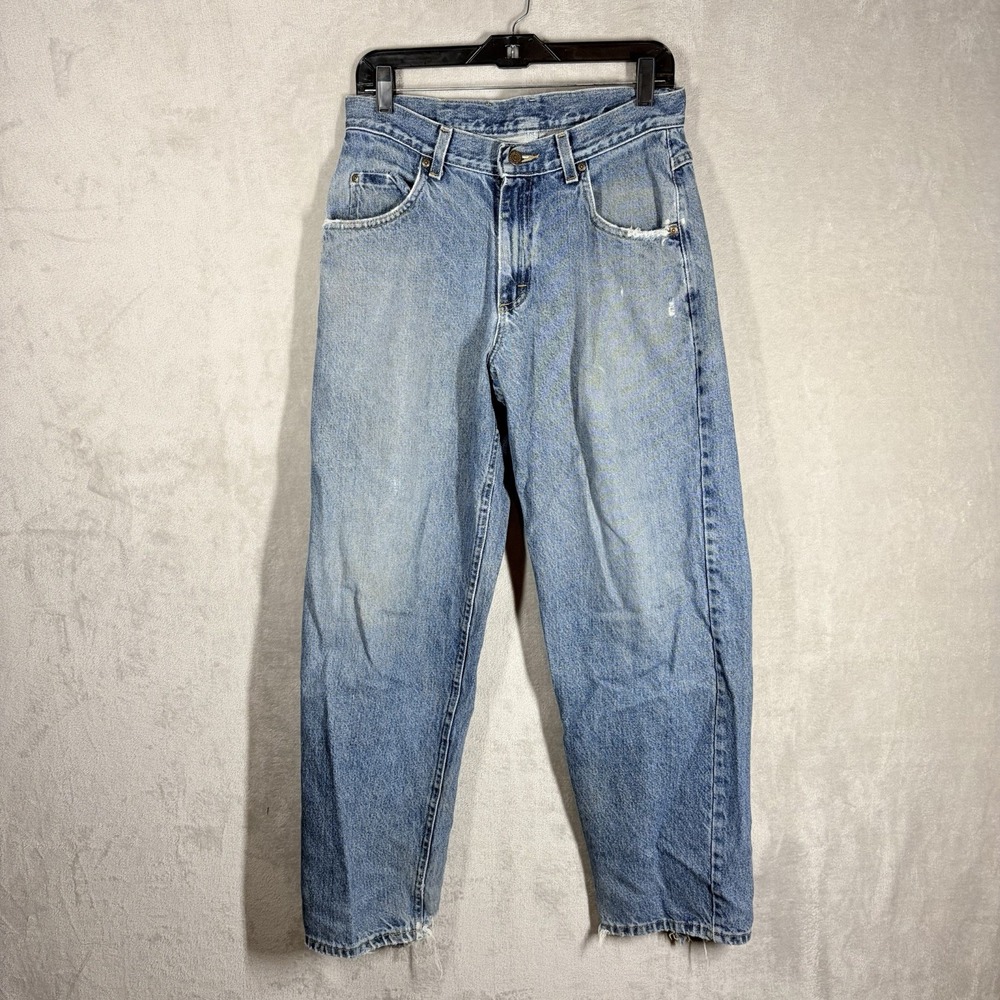 Vintage Lee Blue Jeans Distressed Denim  29x29 80s 90s Worn In Baggy Classic